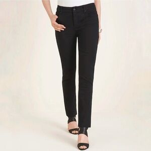 SO SLIMMING by Chico's Black Tall Straight Leg Jeans